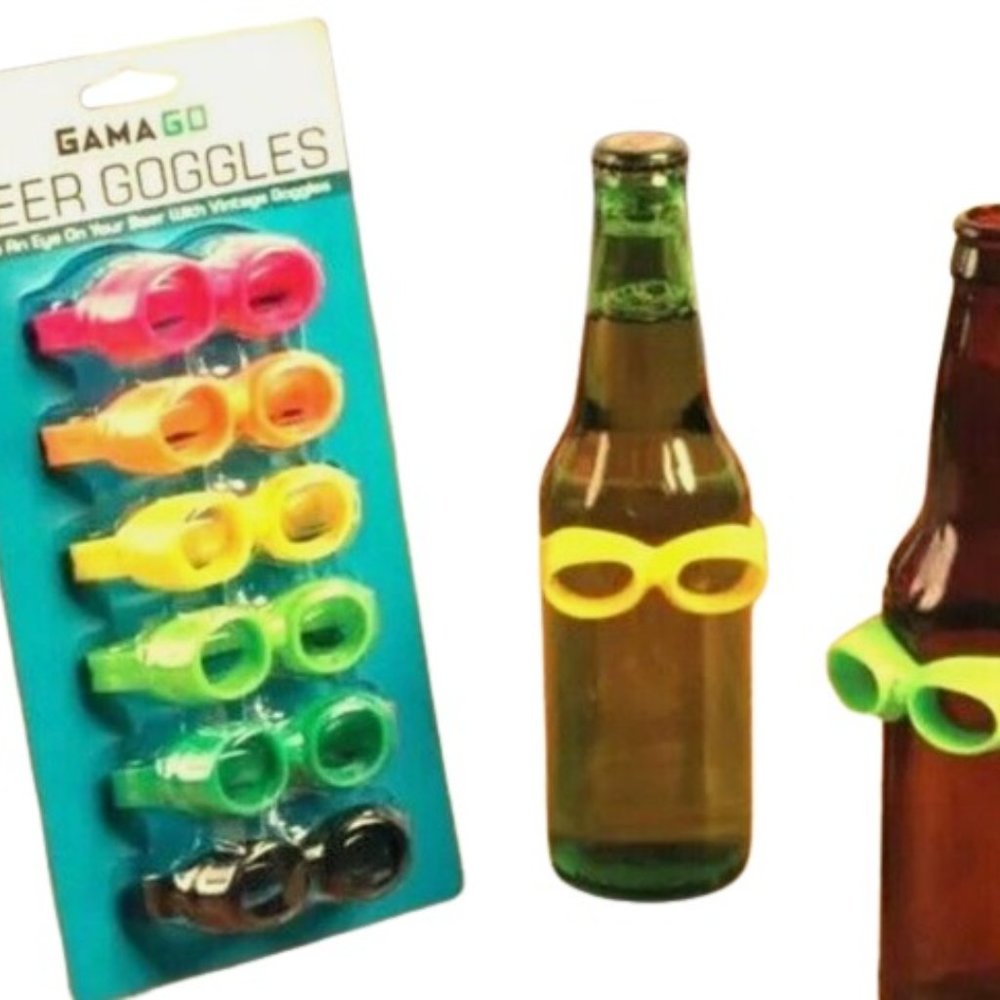 GamaGo Beer Goggles Multicolor Bottles and Cans 6 Pack New